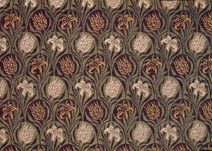 Fragment van Ingrain tapijt, ca. 1870 (wol) door William Morris